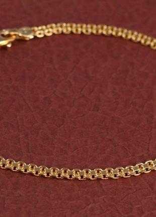 Браслет xuping jewelry бісмарк 19 см 3 мм золотистий