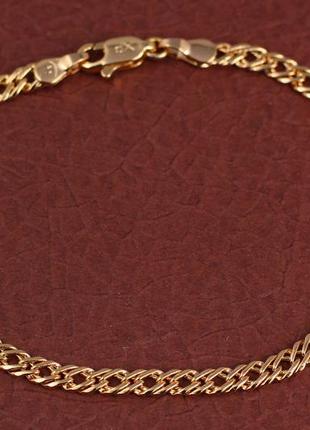 Браслет xuping jewelry ромб 19 см 4 мм золотистий