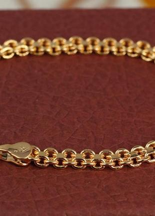 Браслет xuping jewelry бисмарк 20 см 5 мм золотистый