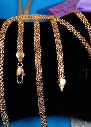Цепь xuping jewelry новый бисмарк  45 см 4 мм золотистая