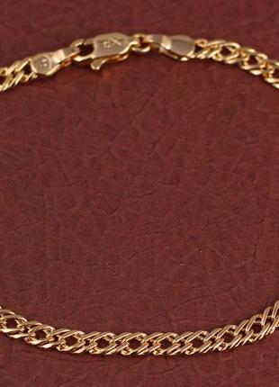 Браслет xuping jewelry ромб 21 см 4 мм золотистий