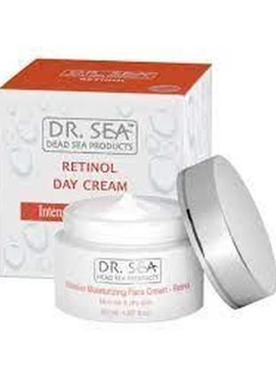 Тестер зволожуючий крем для обличчя dr. sea retinol day cream intensive moisturizing 2.5 мл.2 фото