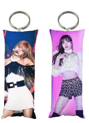 Брелок мини-дакимакура лиса блэкпинк blackpink двухсторонний 4х10 см (br0108)