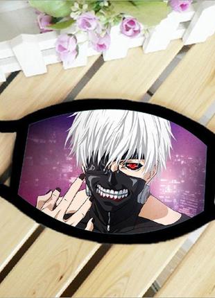 Маска захисна на обличчя аніме токійський гуль tokyo ghoul косплей 17х11 см (ms097)