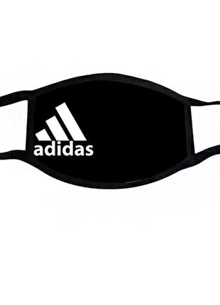 Маска защитная на лицо с логотипом adidas / адидас 12*17 см (ms238)