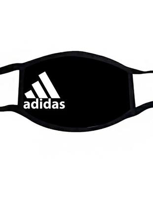 Маска защитная на лицо с логотипом adidas адидас 12х17 см (ms238)