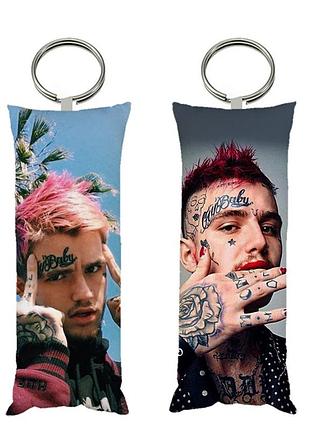 Брелок міні-дакімакура lil peep двосторонній 4х10 см (br0136)