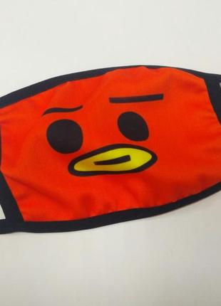 Маска защитная на лицо bts тата bt21 косплей 17х11 см (ms142)