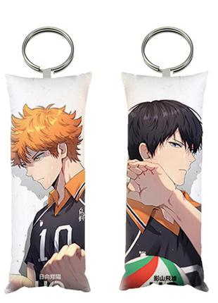 Брелок мини-дакимакура хината аниме волейбол двухсторонний 4*10 см (br0125)