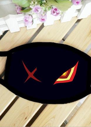 Маска защитная на лицо аниме круши кромсай убей или умри kill la kill 12х17 см (ms278)