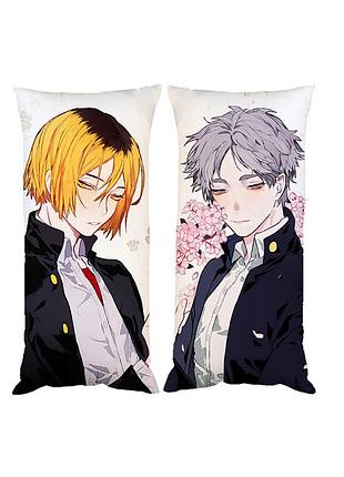 Подушка аниме сугавара кенма волейбол двухсторонняя 30*50 см (pp0517)