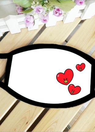 Маска захисна на обличчя тата bt21 tata bts косплей 17х11 см (ms096)