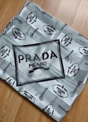 Платок хустина prada шарф шовковий prada milano шовкова хустинка prada2 фото