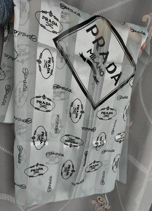 Платок хустина prada шарф шовковий prada milano шовкова хустинка prada5 фото