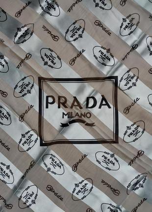 Платок хустина prada шарф шовковий prada milano шовкова хустинка prada4 фото