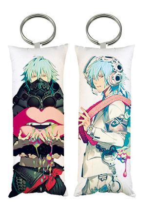 Брелок мини-дакимакура аниме драматическое убийство 4*10 см (br0296)