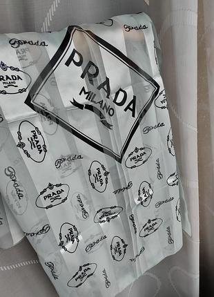 Платок хустина prada шарф шовковий prada milano шовкова хустинка prada