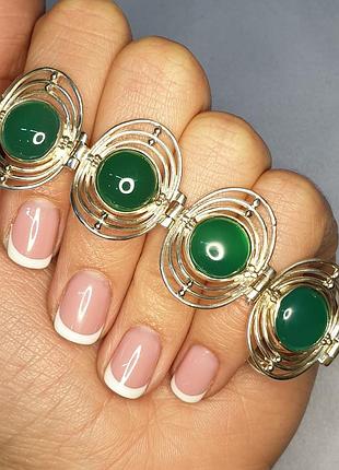 Браслет срібний з хризоспром 28,88 г