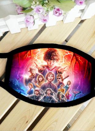 Маска защитная на лицо очень странные дела stranger things косплей 17х11 см (ms024)