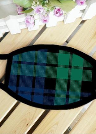 Маска защитная на лицо клетка узор дровосек косплей 17х11 см (ms148)