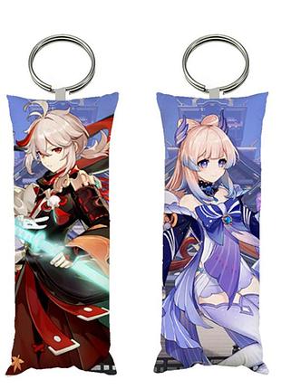 Брелок мини-дакимакура аниме геншин удар 4*10 см (br0148)