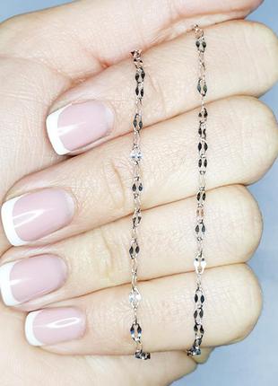 Серебряная цепочка "якорная плоская" 50  8,08 г