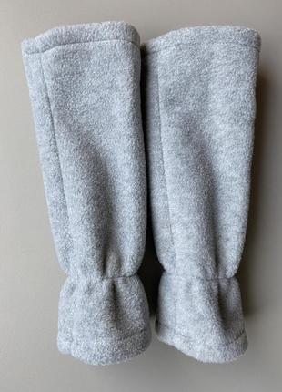 Серые детские  митенки  с отверстием большого пальца
