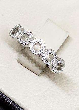 Кольцо серебряное с кубическим цирконием 17,5 3,06 г