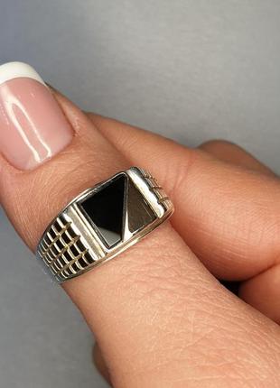 Перстень срібне з обсидіаном 20 4,812 фото