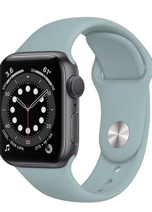 Ремешок силиконовый sport band 38mm | 40mm mist blue для apple watch se | 6 | 5 | 4 | 3 | 2 | 1