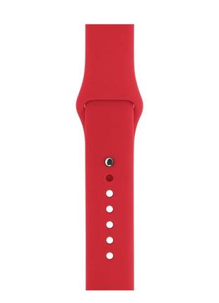 Ремінець силіконовий sport band 42mm 44 mm red для apple watch se | 6 | 5 | 4 | 3 | 2 | 13 фото