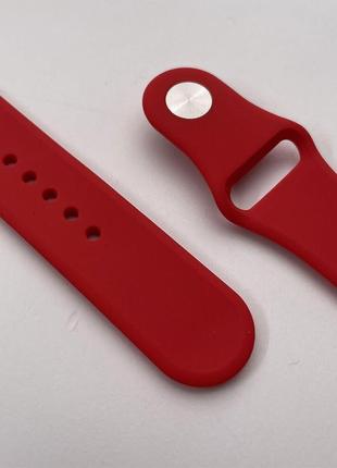 Ремешок силиконовый sport band 42mm | 44 mm red для apple watch se | 6 | 5 | 4 | 3 | 2 | 12 фото