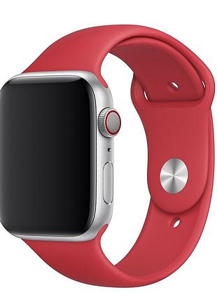 Ремінець силіконовий sport band 42mm 44 mm red для apple watch se | 6 | 5 | 4 | 3 | 2 | 1