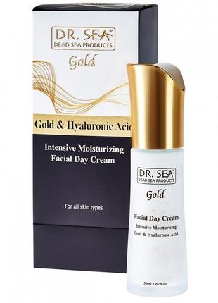 Крем-сироватка для ліфтингу обличчя dr. sea facial lifting cream- serum with gold and peptide complex 30 мл.