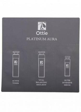 Тестер ottie platinum aura антивікова сироватка преміум з чорною ікрою та платиною2 фото