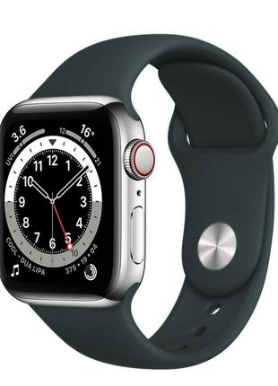 Ремінець силіконовий sport band 42mm 44 mm charcoal для apple watch se | 6 | 5 | 4 | 3 | 2 | 1