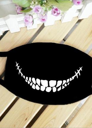 Маска захисна на обличчя усмішка з зубами 17х11 см (ms085)