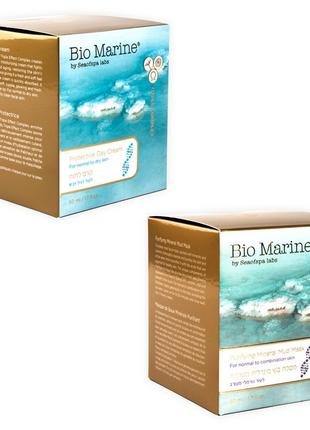 Комплект кремов для нормальной и сухой кожи bio marine