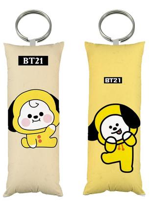 Брелок мини -дакимакура чимми bts bt21 4*10 см (br0049)