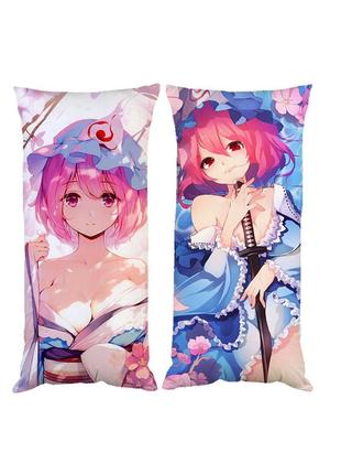Подушка аниме ююко сайгёдзи touhou двухсторонняя 30*50 см (pp0413)