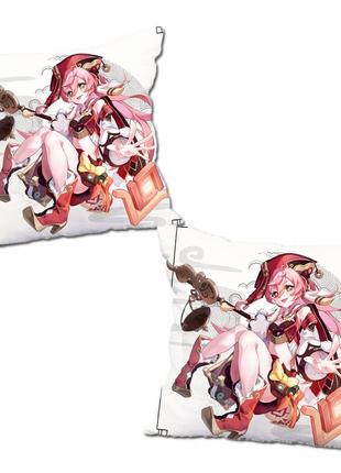 Подушка янь фей геншин імпакт genshin impact двостороння 40х40 см (p0498)