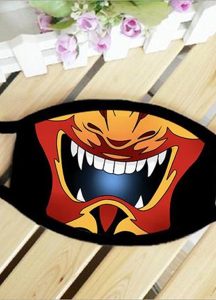 Маска защитная на лицо демон огни монстр 12*17 см (ms318s)