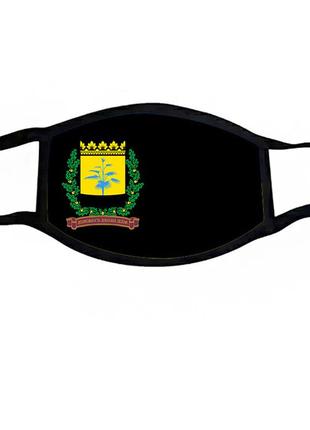 Маска защитная на лицо лого украина герб донецкой области 12*17 см (ms347 _1)