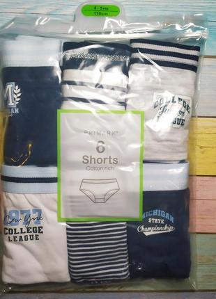 Трусики шортики 3 4 5 6 р primark