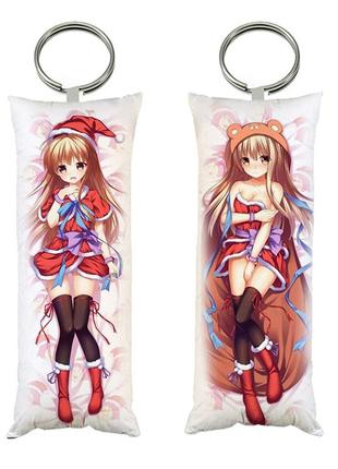 Брелок мини-дакимакура аниме умару чан двухсторонний 4х10 см (br0008)