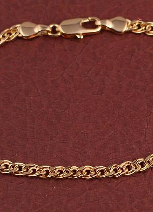 Браслет xuping jewelry нона 19 см 3.5 мм золотистий
