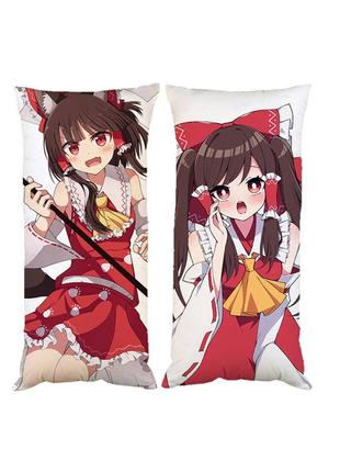 Подушка аніме реймі хакура touhou двостороння 30*50см (pp0425)