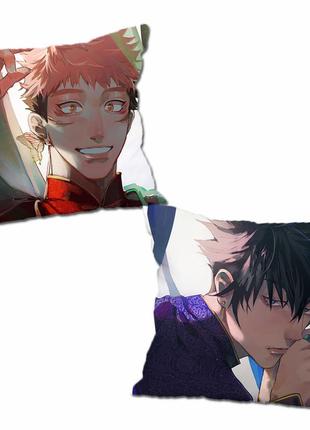 Подушка аниме магическая битва jujutsu kaisen 40*40 см (p0442)