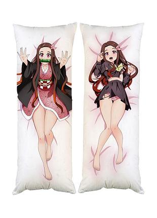 Дакімакура подушка незуко аніме клинок який знищує демонів двостороння 40х100 см (dk0165)