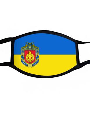 Маска захисна на обличчя україна герб кіровоградської області 12х17 см (ms355)